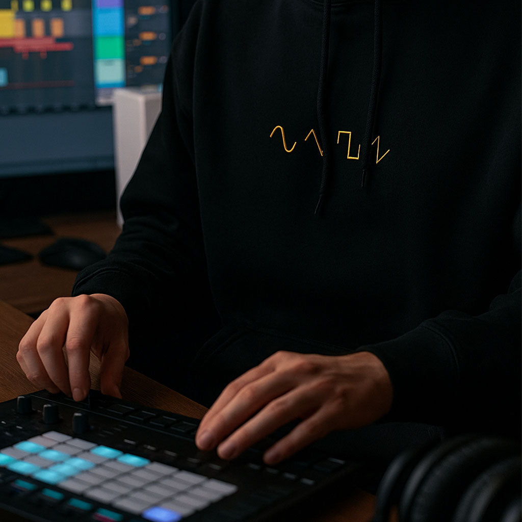 Dimly Lit Music Production Setup - Bounced Basic Shapes by Dezolent