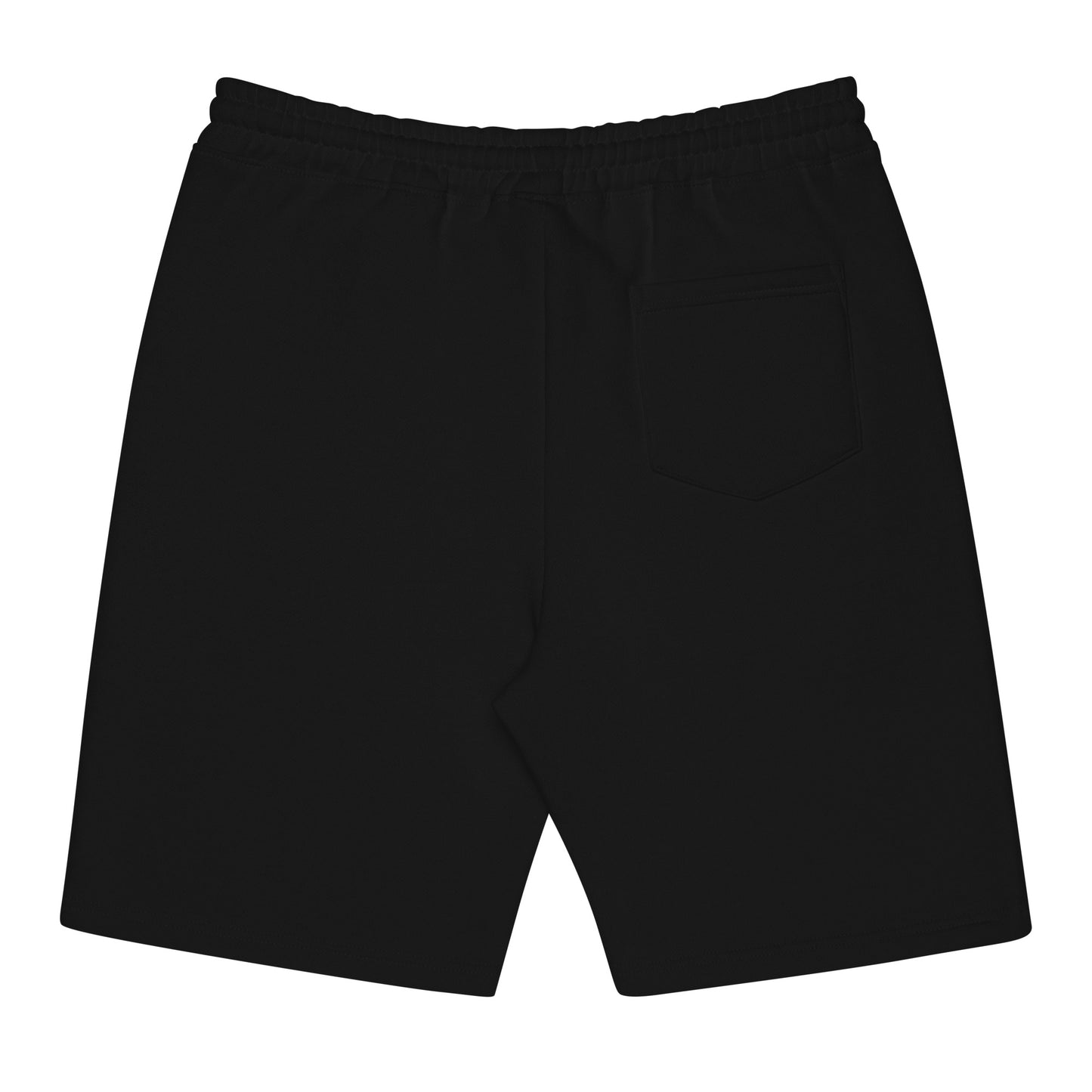 Dezolent Basic Shapes Black Fleece Shorts Back Pocket: Sine Wave, Triangle Wave, Square Wave, Sawtooth Wave