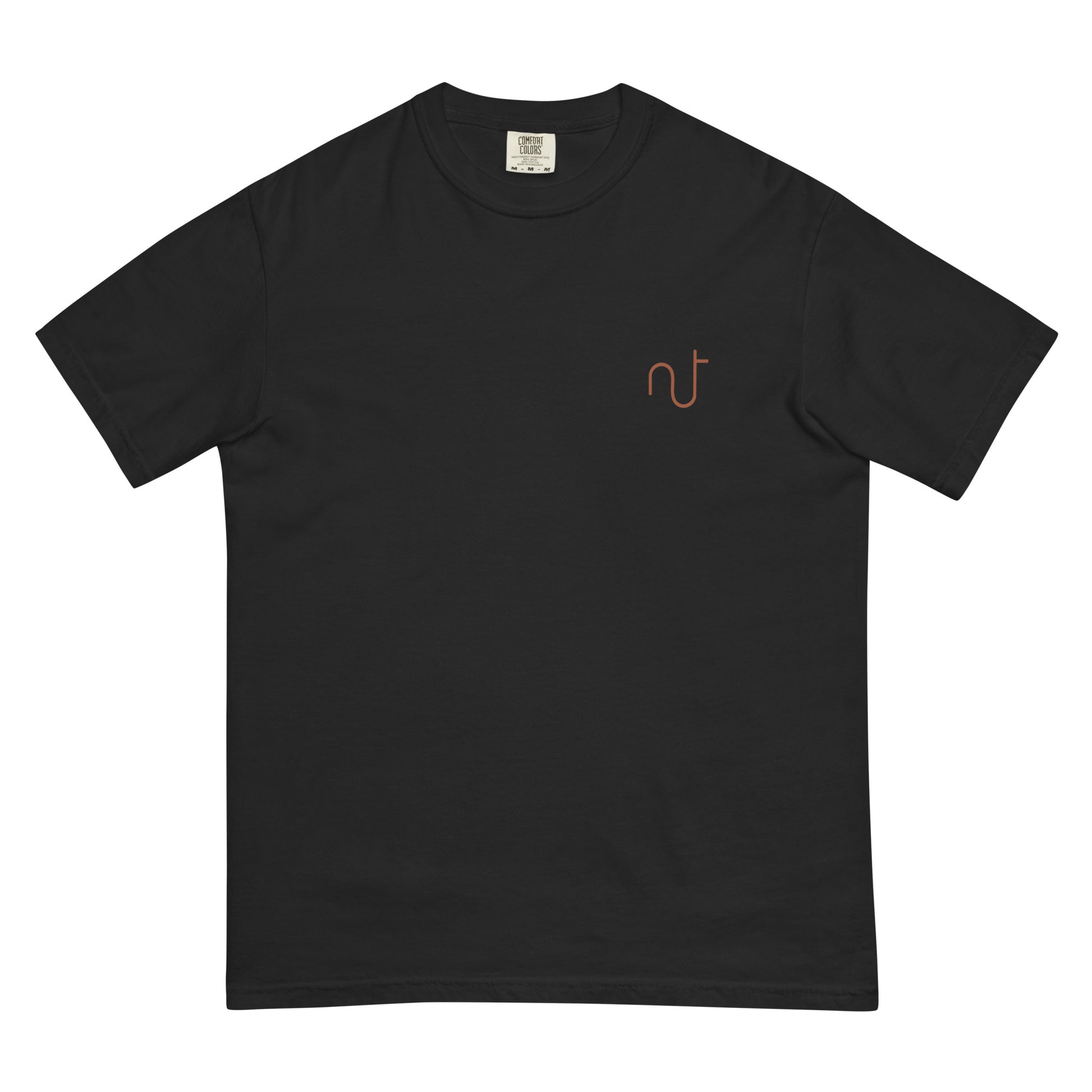Dezolent Basic Black Comfort Colors Garment Dyed Heavyweight T-Shirt Front Mockup: Sine Wave, Triangle Wave, Square Wave, Sawtooth Wave