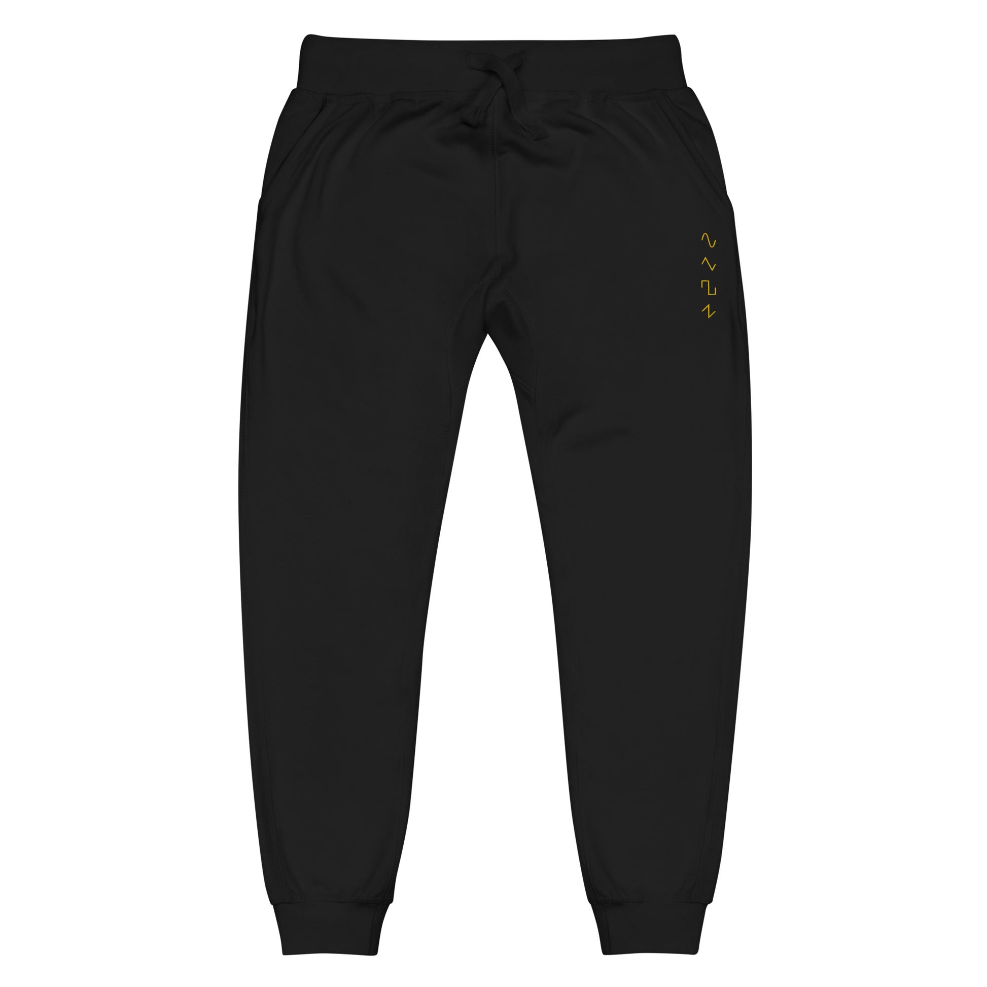 Dezolent Basic Shapes Black Jogger Sweatpants: Sine Wave, Triangle Wave, Square Wave, Sawtooth Wave
